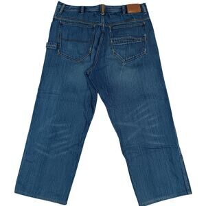 Sean Jean Vintage Carpenter Jeans Mens 40X30 Blue Wash Double Knee Wide Skater